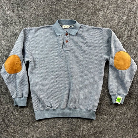 Orvis Other - Orvis Men Medium Sweater Leather Elbow Patches Button Up Polo Shirt Pullover